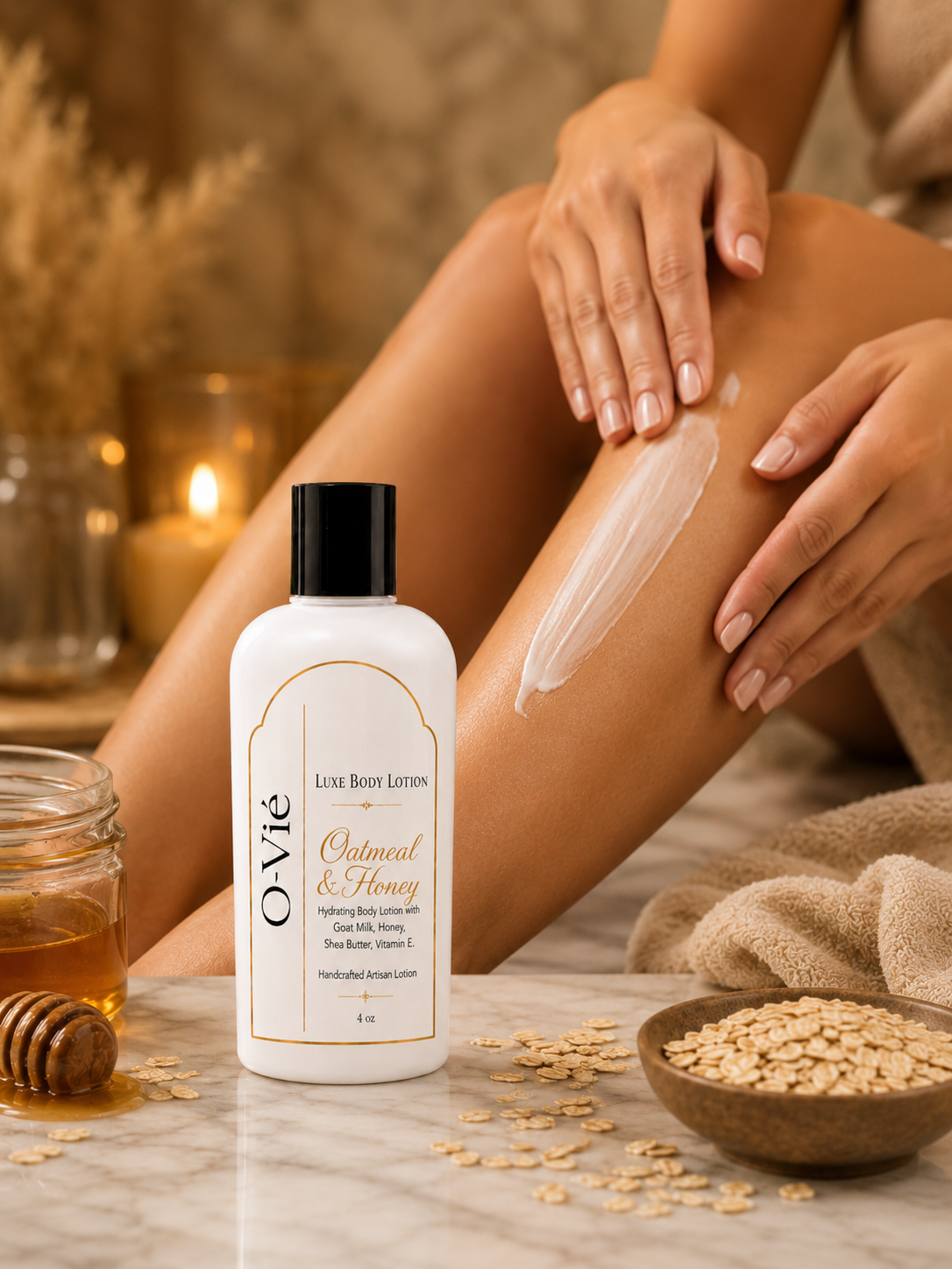 Luxe Body Cream Avena y Miel · O-Vié